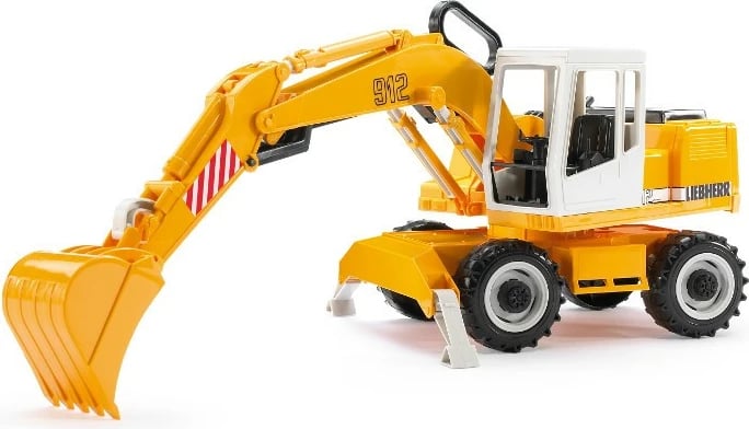 Lodër ekskavator BRUDER Liebherr 912, 1:16, plastikë, e verdhë