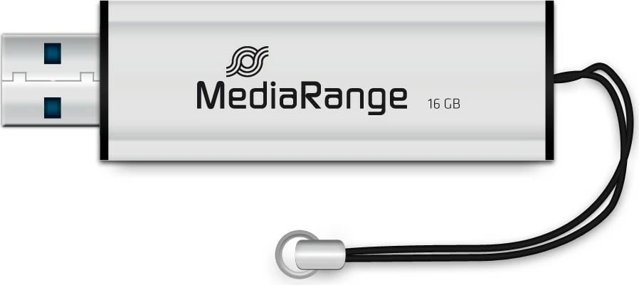 USB stick MediaRange MR915 16GB, USB 3.2, Type-A/Micro-USB, zi/argjendtë