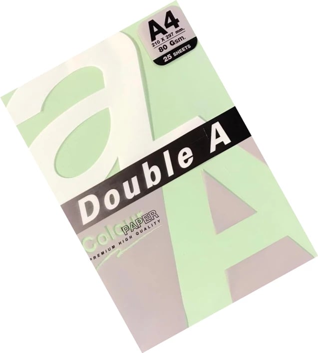 DOUBLE A LETER ME NGJYRE A4 80GR EMERALD 25FL