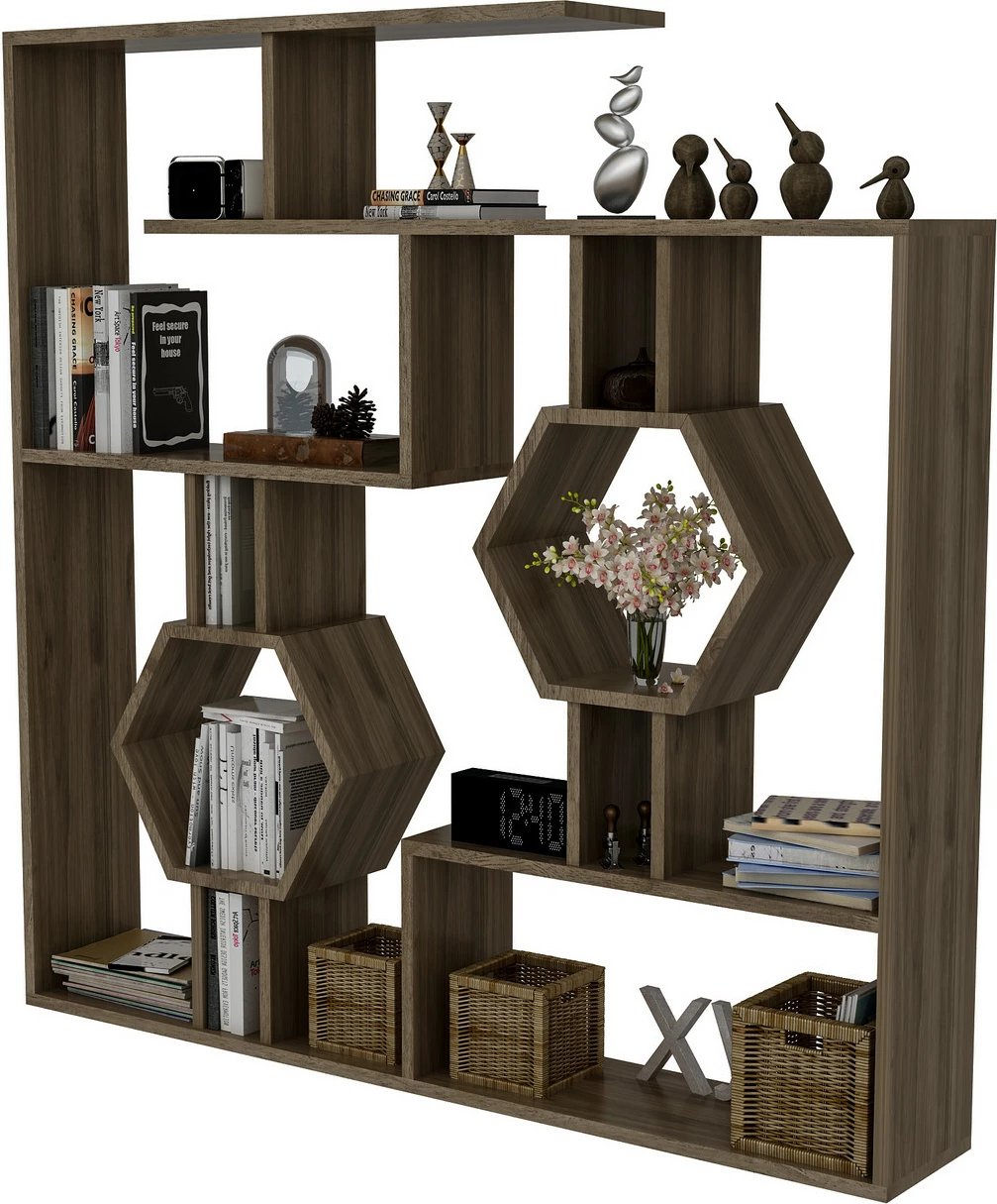 Raft librash Hanah Home Tamara, ngjyrë arre