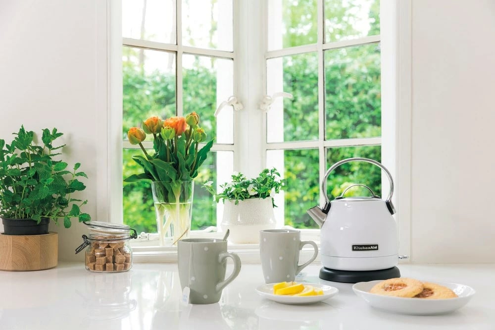 Ibrik elektrik KitchenAid 5KEK1222EWH, 1.25 L, 2200 W, Bardhë