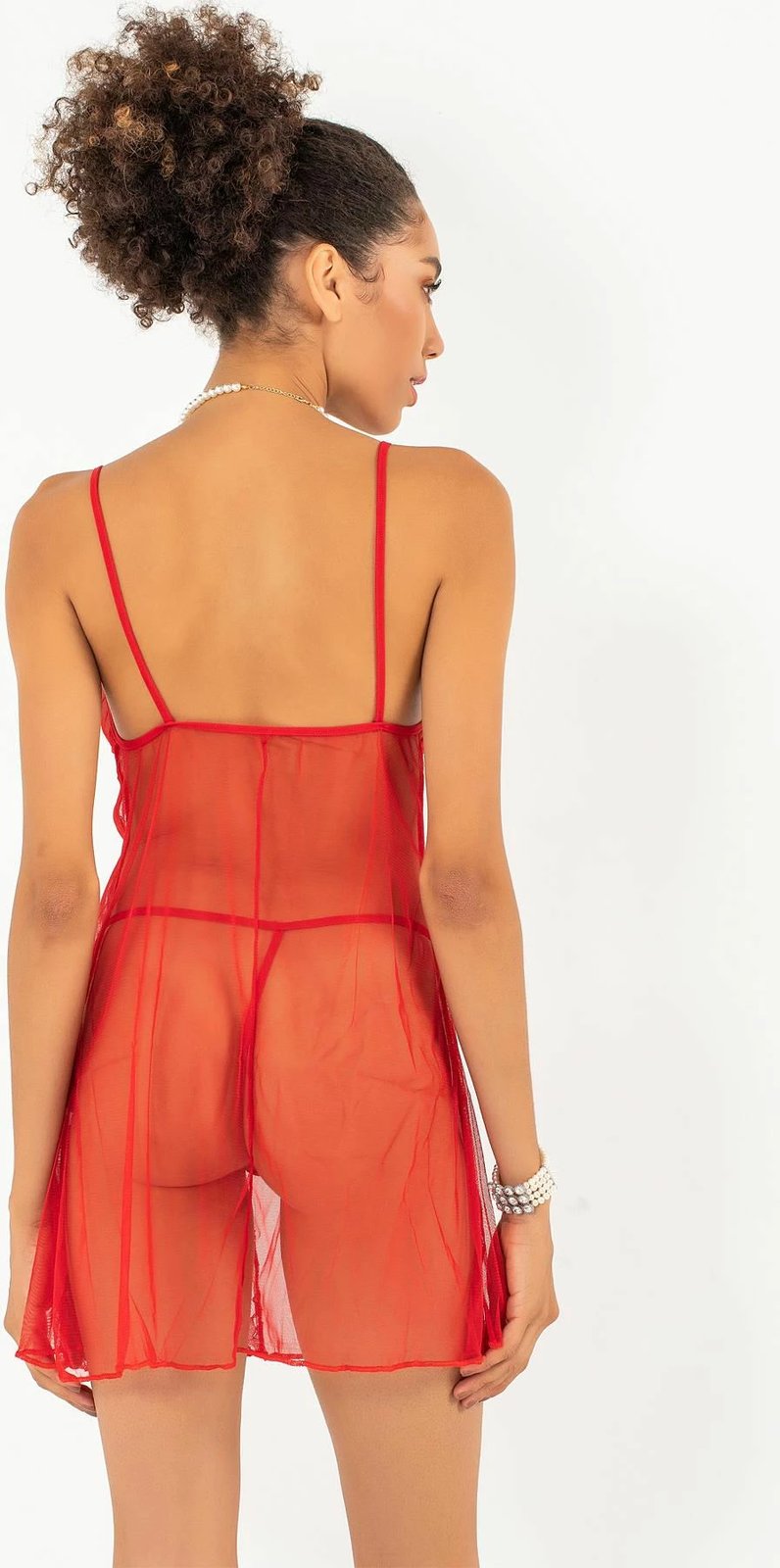 Babydoll i kuq Jumeon, 011-003505, M/L (2 copë)