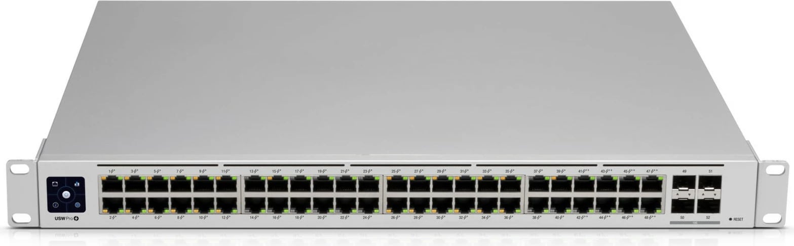 Switch Ubiquiti UniFi USW-PRO-48, Managed, L2/L3, Gigabit Ethernet (10/100/1000), Rack mounting, 1U, Argjendtë