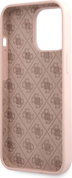 Mbështjellës Guess GUHCP13XLSLMGLP për iPhone 13 Pro Max 6.7", silikon, rozë e çelur