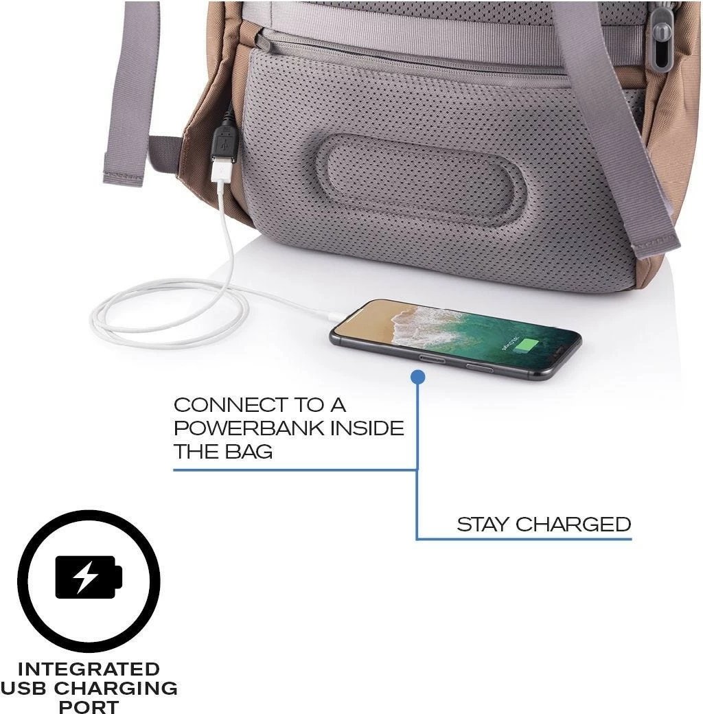 Çantë shpine anti-vjedhje XD DESIGN BOBBY SOFT, 13-16L, kafe