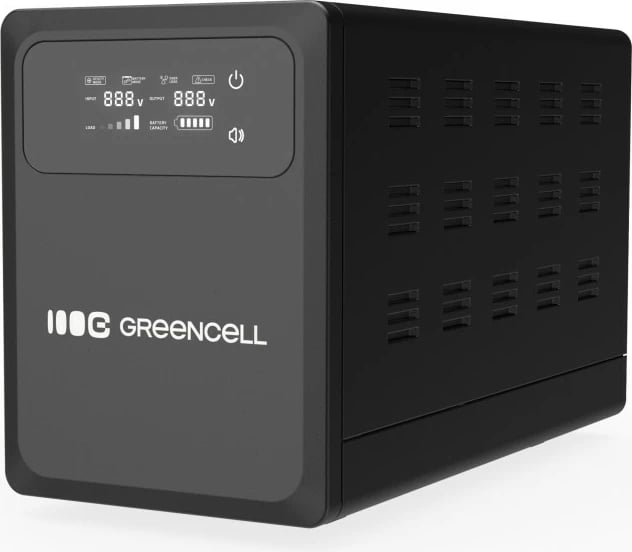 Kasë UPS Green Cell PowerCore UPSLPPC500, 500W/800VA, me ekran LCD, e zezë Kasë UPS Green Cell PowerCore UPSLPPC500, 500W/800VA, me ekran LCD, e zezë