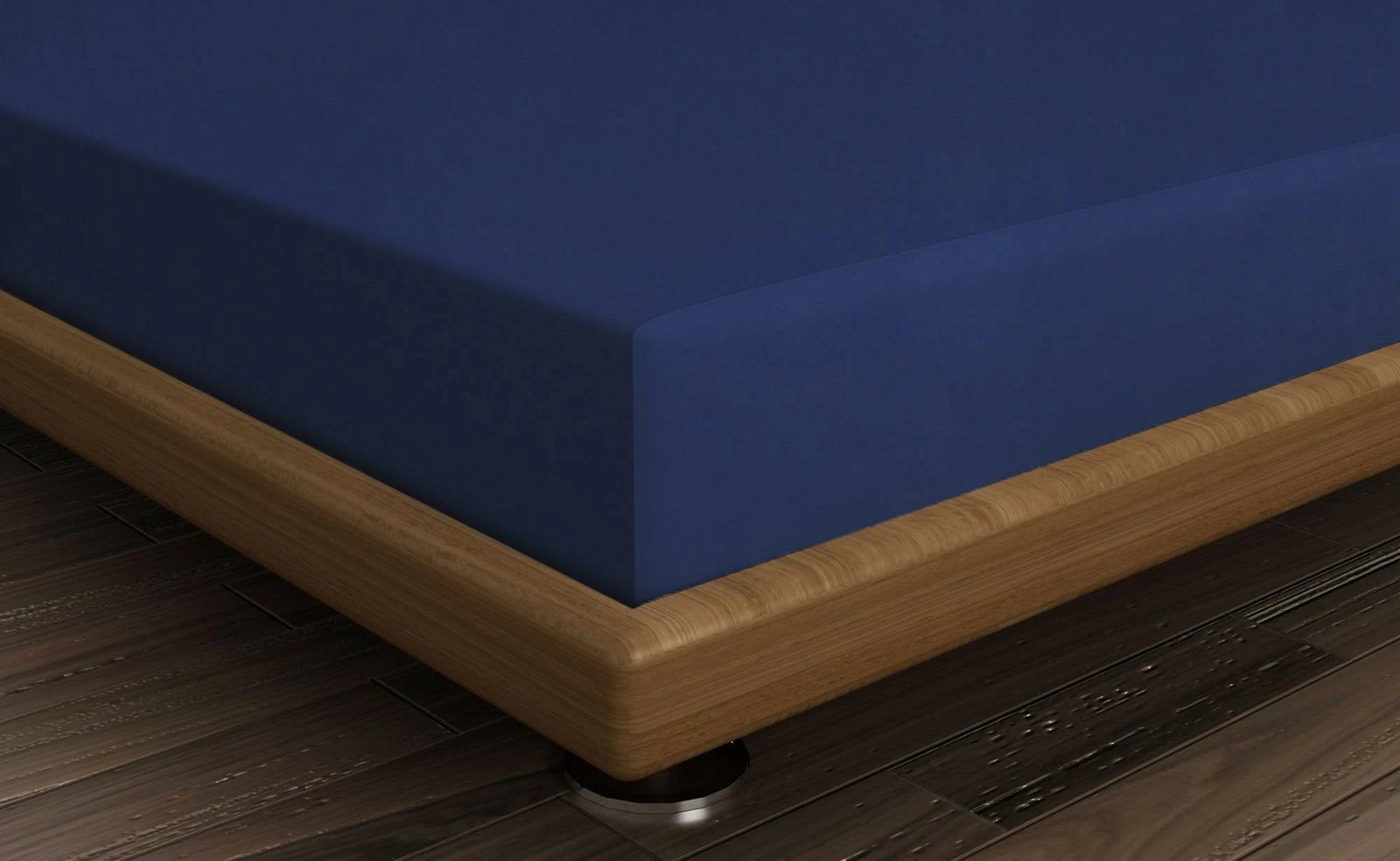 Çarçaf i vogël me lastik, ngjyrë blu Sax, L'essentiel, 90x190+30cm