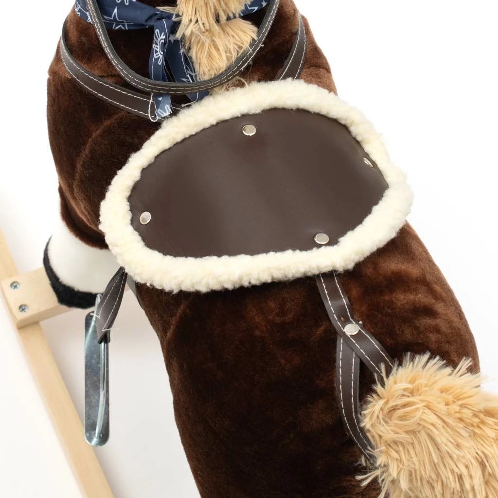 Kalë lëkundës, Baby Mix, Baron, interaktiv me melodi dhe lëvizje, shina druri, nga 18m+, kafe