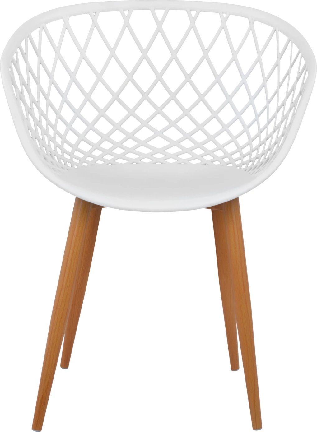 Karrige me krahë polipropileni e bardhë Ariadne FH8001.01 62,5x56x80cm, set prej 4 copë