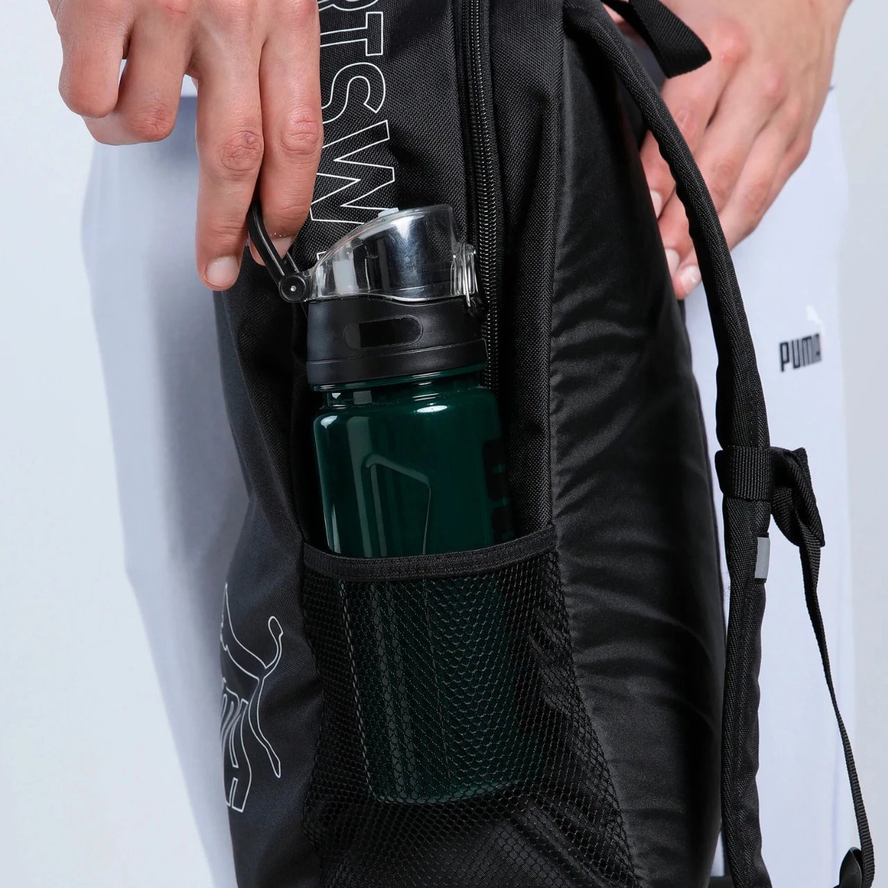 Çantë shpine Puma unisex, e zezë