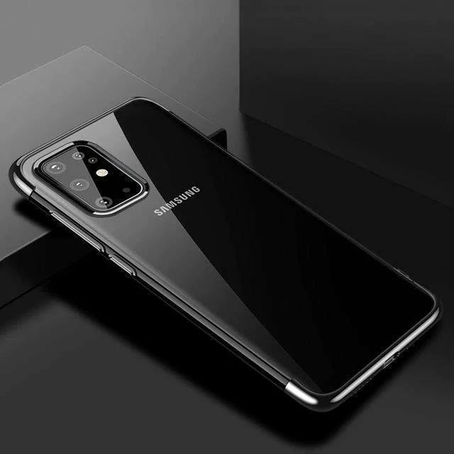 Mbështjellës Hurtel Clear Color 0.3mm për Samsung Galaxy A72, TPU, i tejdukshëm/zi
