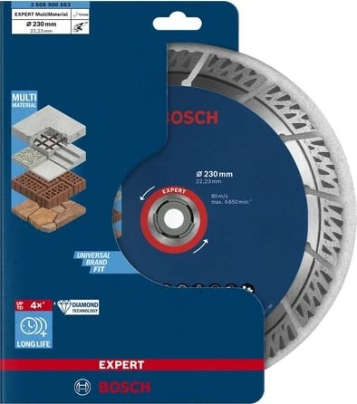 Disk prerës Bosch EXPERT Multi Material 230mm, diamanti