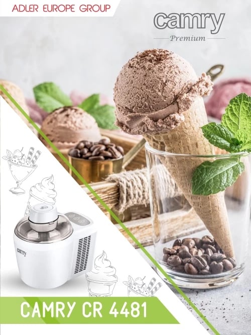 Aparat akullore, Camry CR 4481, 0.7 L, termoelektrik 90W, 2 nivele ngrirje