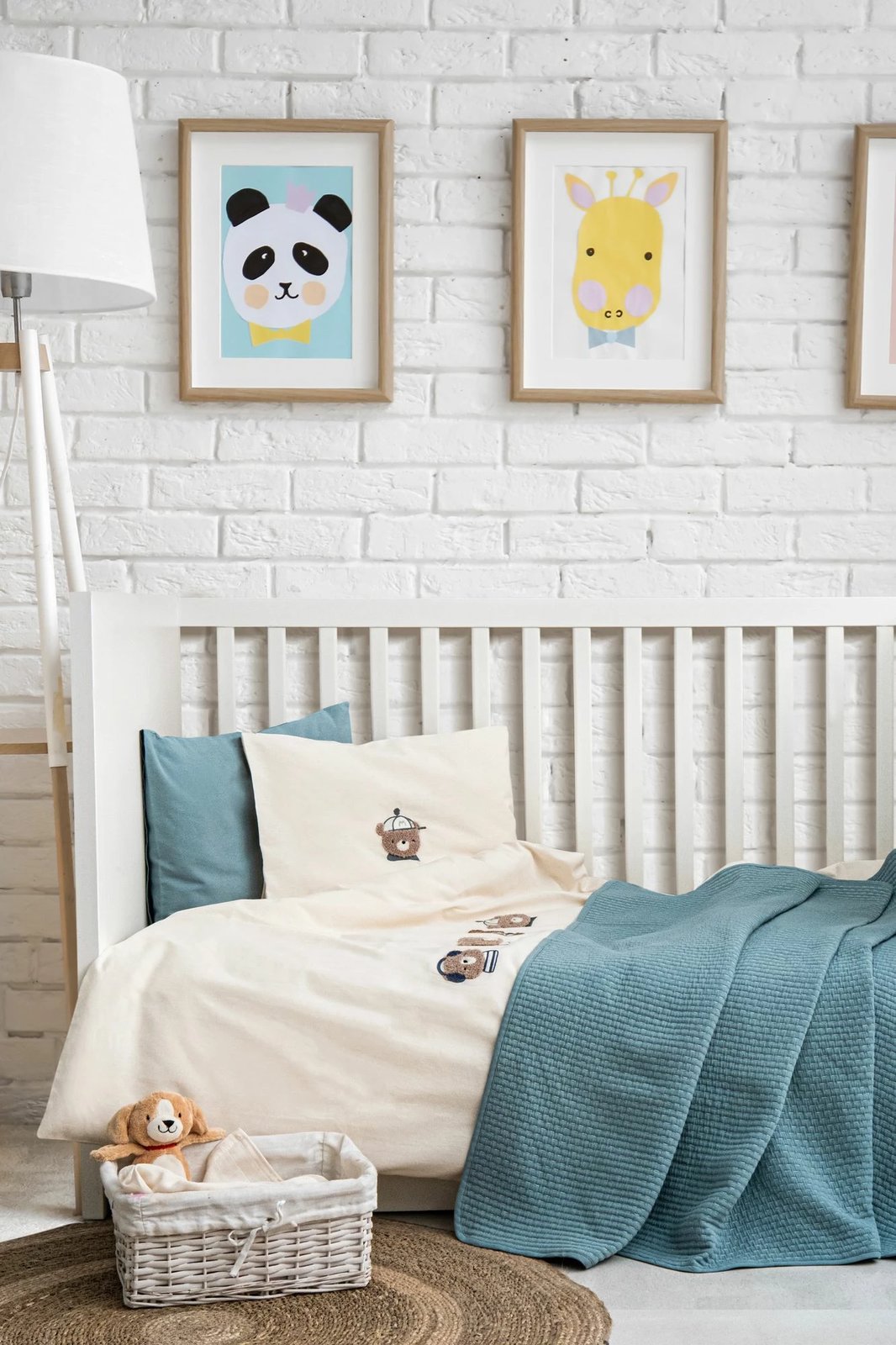 Set mbulesash për krevat fëmijësh, Mr. Bear, ngjyrë turquoise