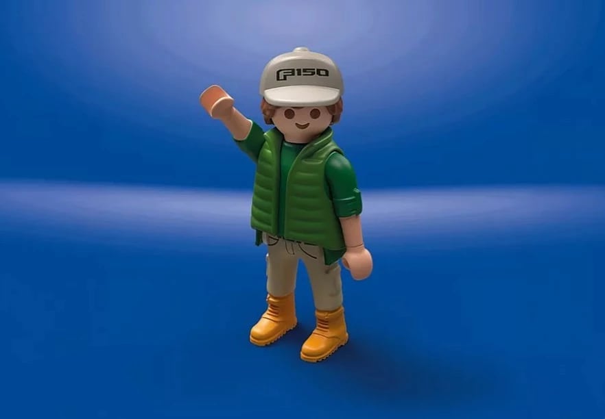 Set lodrash, Playmobil, 71858 Ford F-150 Raptor, 26 pjesë, me figurë shoferi, blu