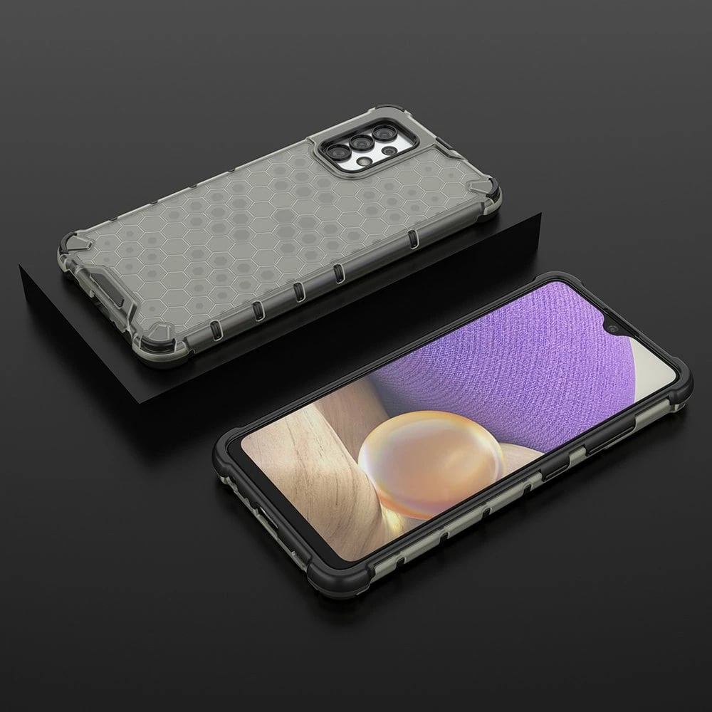 Mbështjellës Hurtel Honeycomb për Samsung Galaxy A03s, i zi