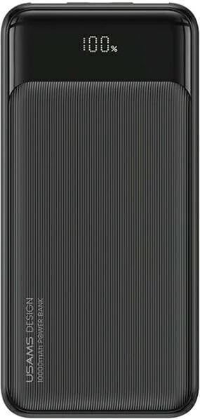 Powerbank USAMS US-CD198 10000mAh, 1xUSB-C, 2xUSB-A, Ekran dixhital, Zi