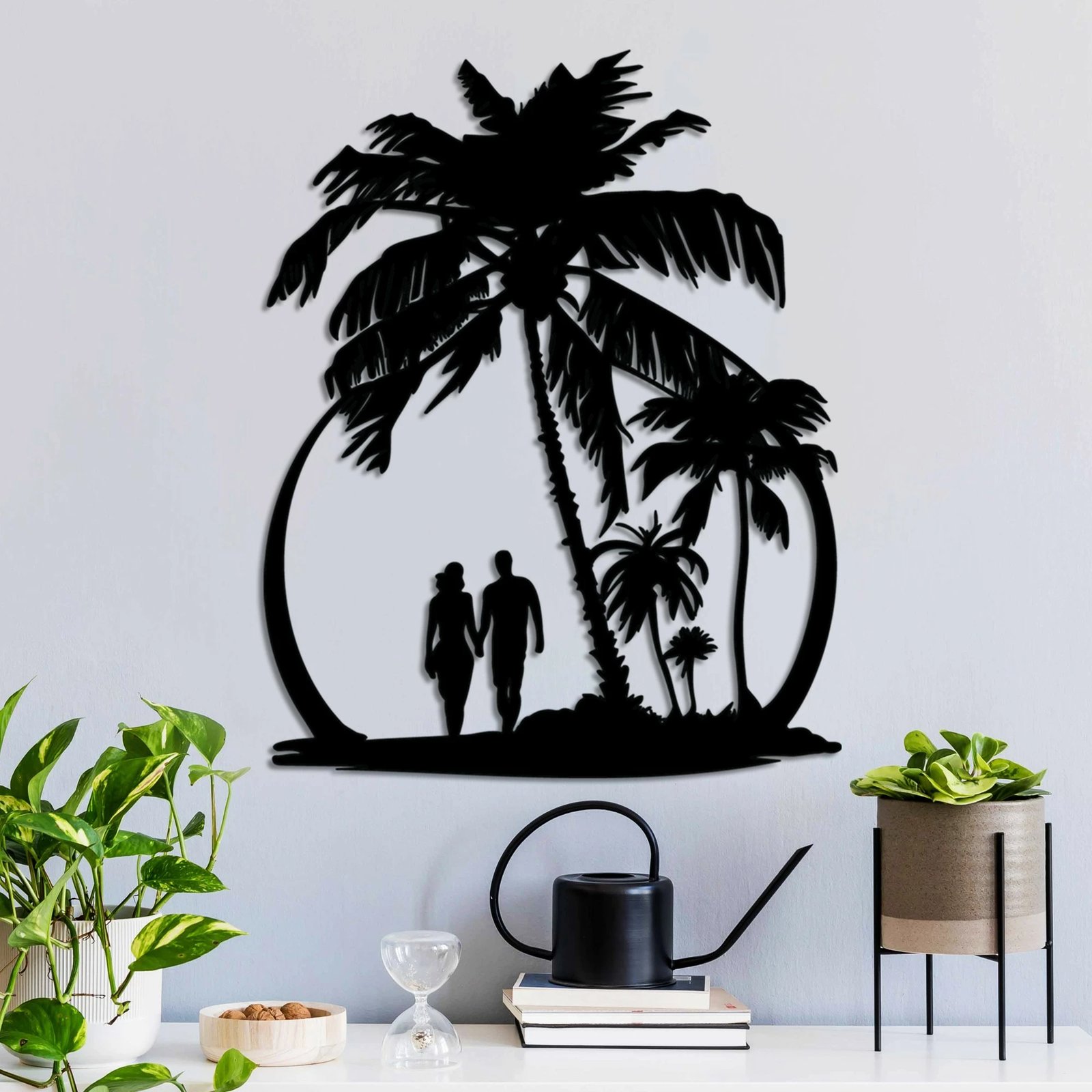 Aksesor dekorativ metalik për mur, Wallity, plazh