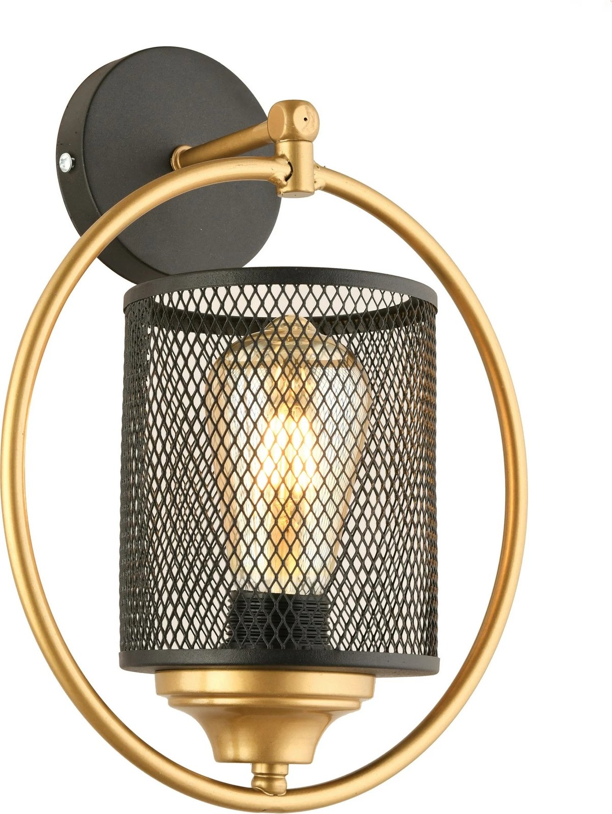 Llambë muri Opviq, AP-34, trup metalik, ngjyrë e zezë