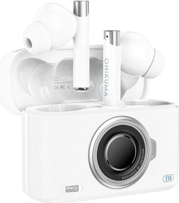 Kufje ONIKUMA T18 Bluetooth in-ear, TWS, të bardha