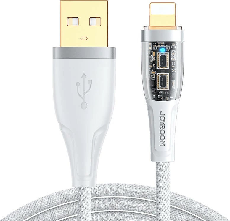 Kabllo Joyroom S-UL012A3, USB-A në Lightning, 1.2m, 2.4A, e bardhë
