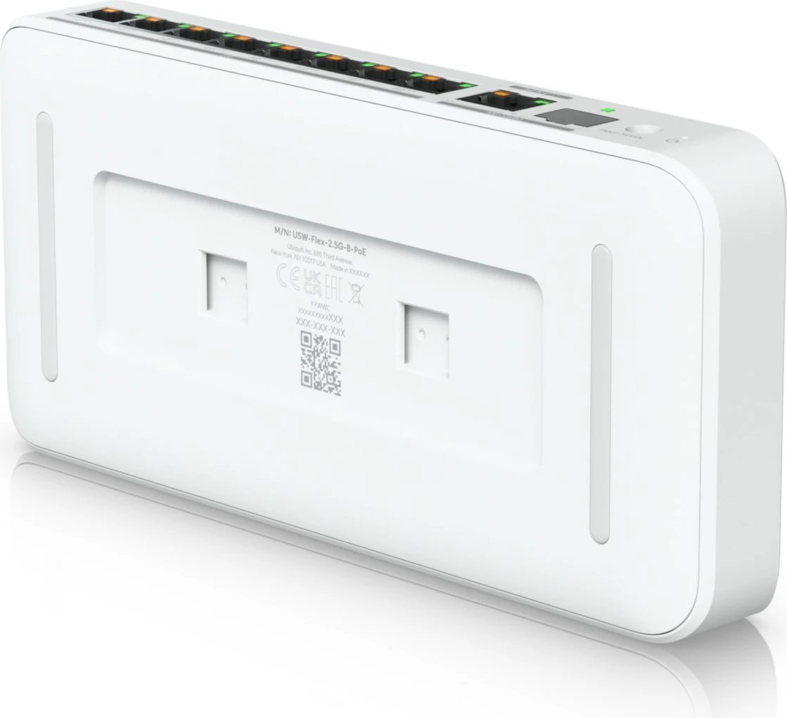 Switch Ubiquiti USW-Flex-2.5G-8-POE, 8x 2.5GbE RJ45, 1x 10GbE SFP+, i bardhë