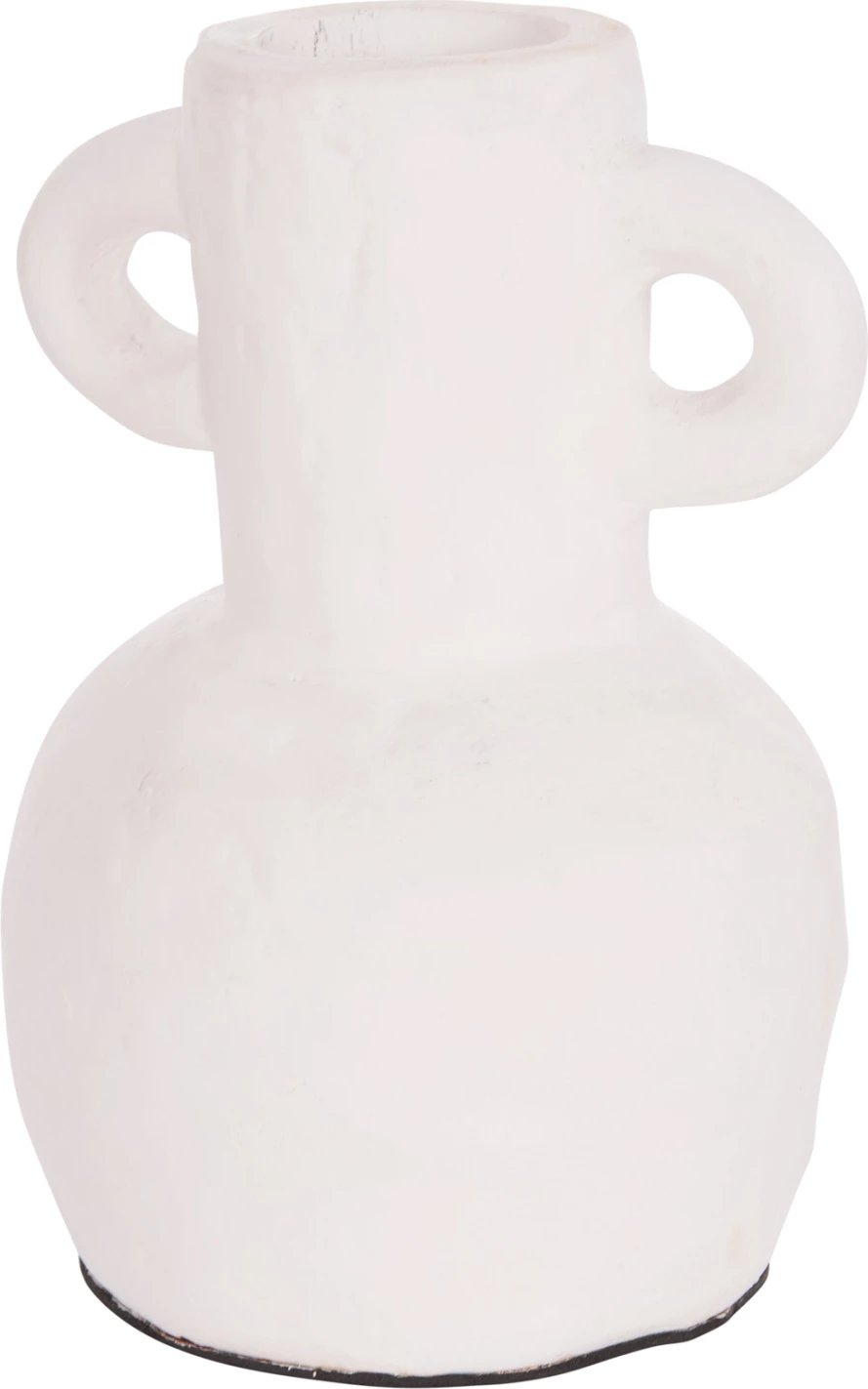 Vazo dekorative CLAYVON, terrakotë, ngjyrë e bardhë, FH4406, 14x20cm