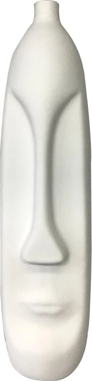 Vazo BARIK e bardhë, polirezine, 10x10x38 cm