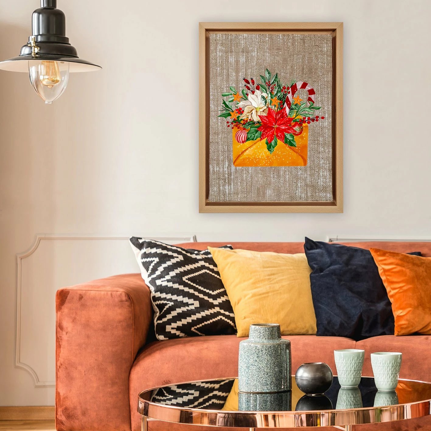 Pikturë dekorative në kornizë, Wallity, NLJ12_3646, shumëngjyrëshe, 36x46cm