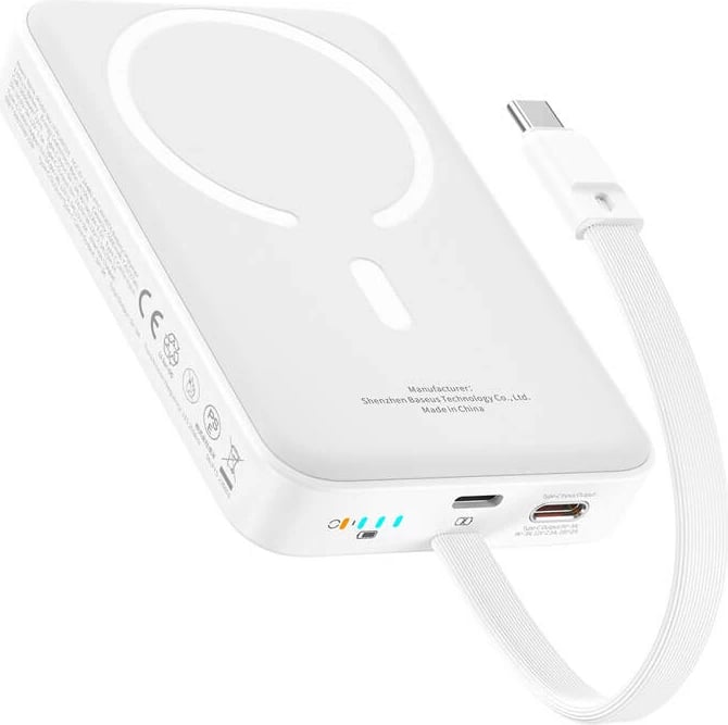 Powerbank Baseus Mini 10000mAh 30W, Bayern Edition, i bardhë