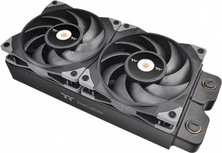 Ventilatorë për kasë Thermaltake Toughfan 12, 2 copë, 120 mm, i zi