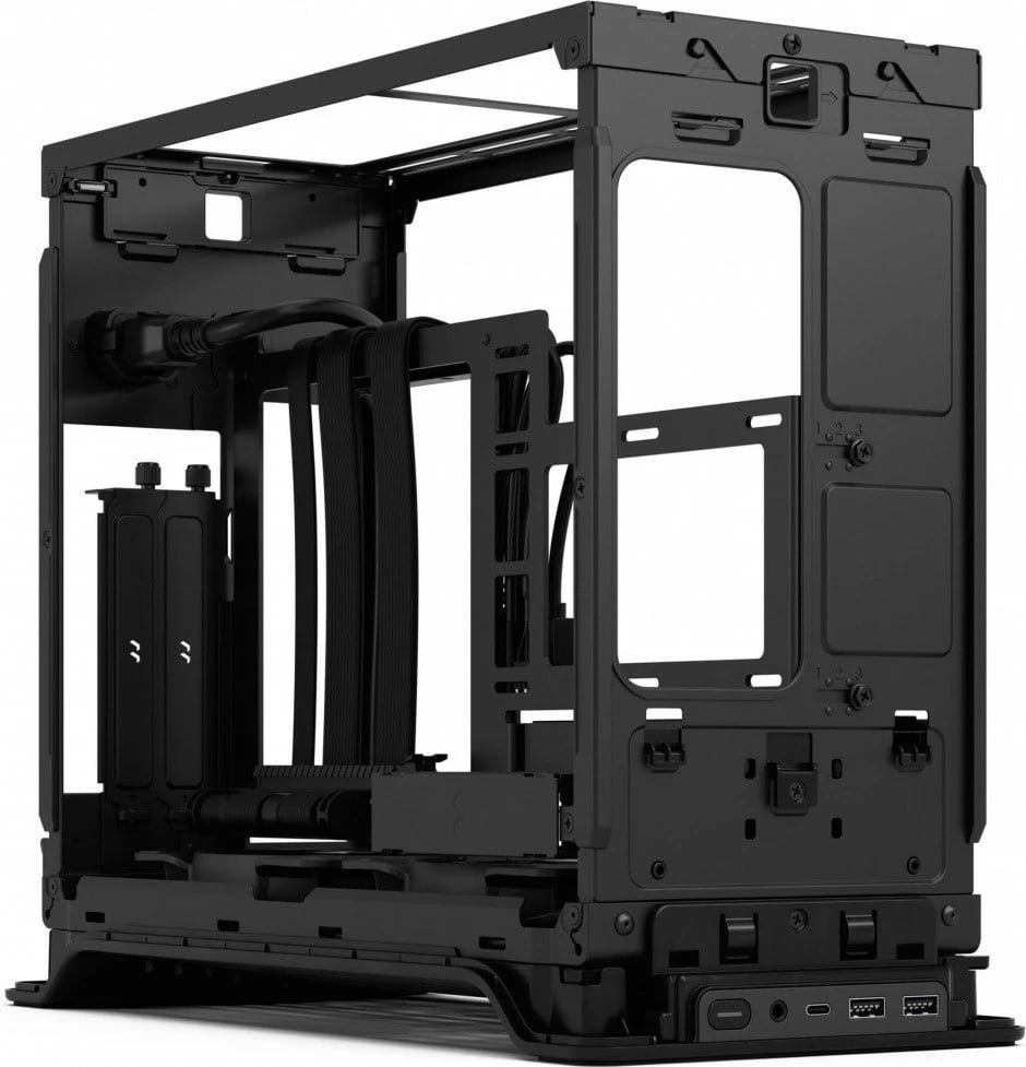 Kasë Fractal Design Era 2, Small Form Factor, ITX, Charcoal, panel druri