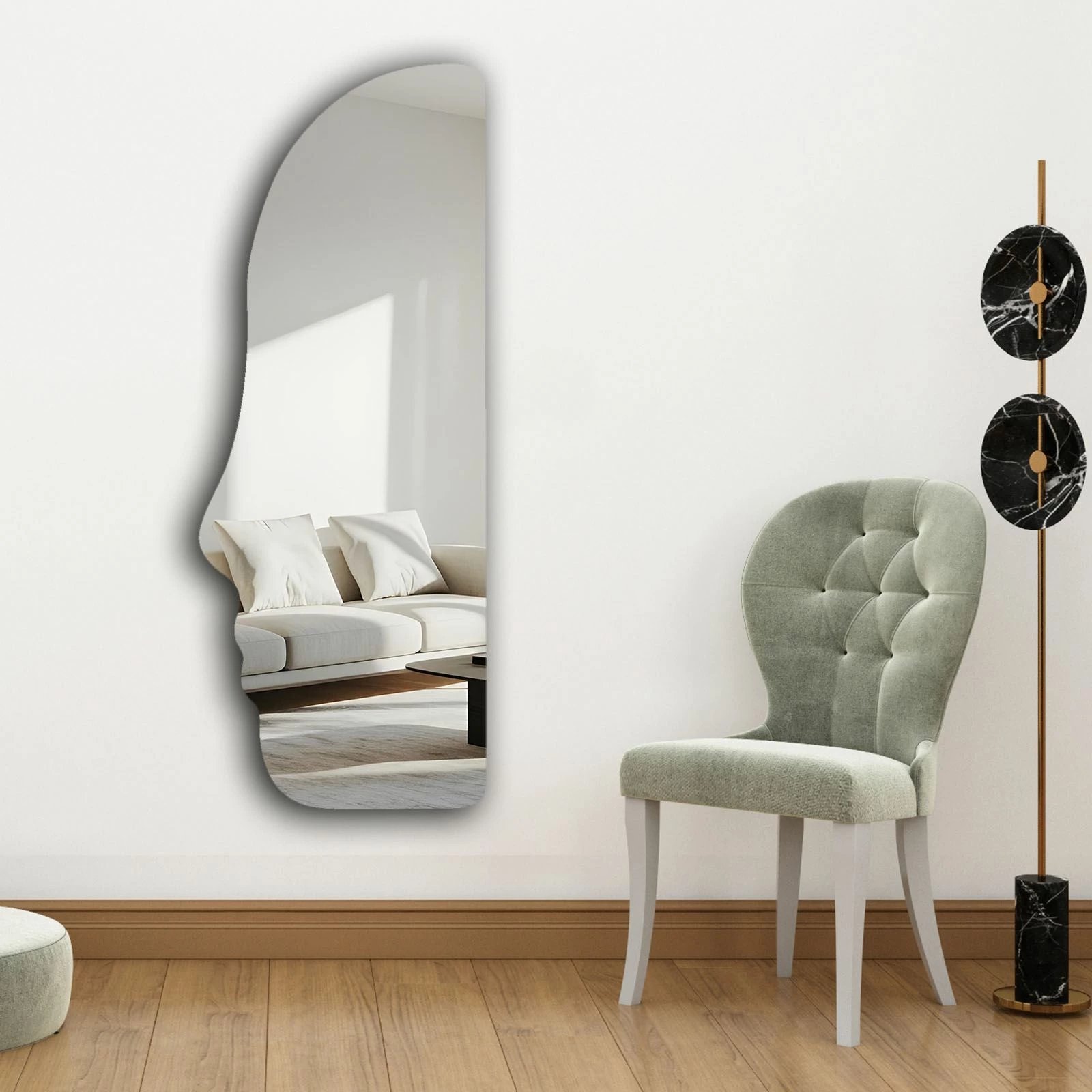 Pasqyrë dekorative Skye Decor, shumëngjyrëshe, 52x135cm, 52135Ayna-008