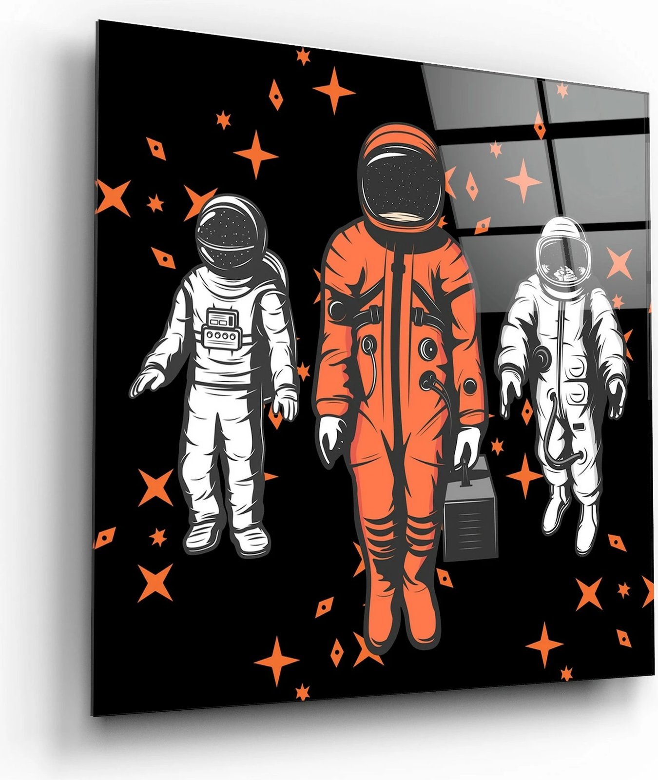 Pikturë dekorative prej xhami të temperuar, shumëngjyrëshe, Wallity KRV-1005, 50x50cm