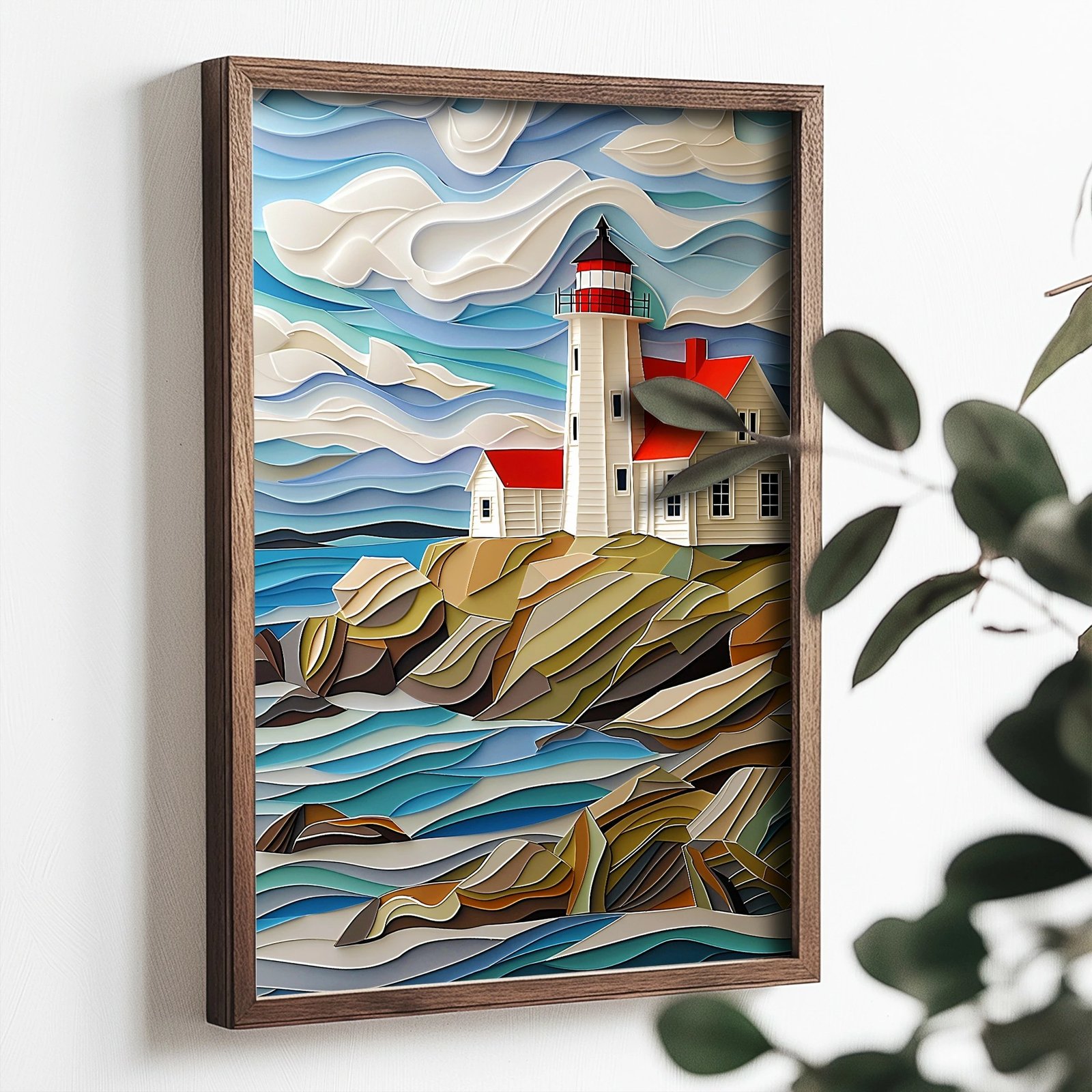 Pikturë dekorative me kornizë MDF, Wallity, TUN010-XL, shumëngjyrëshe, 50x70x3.5cm