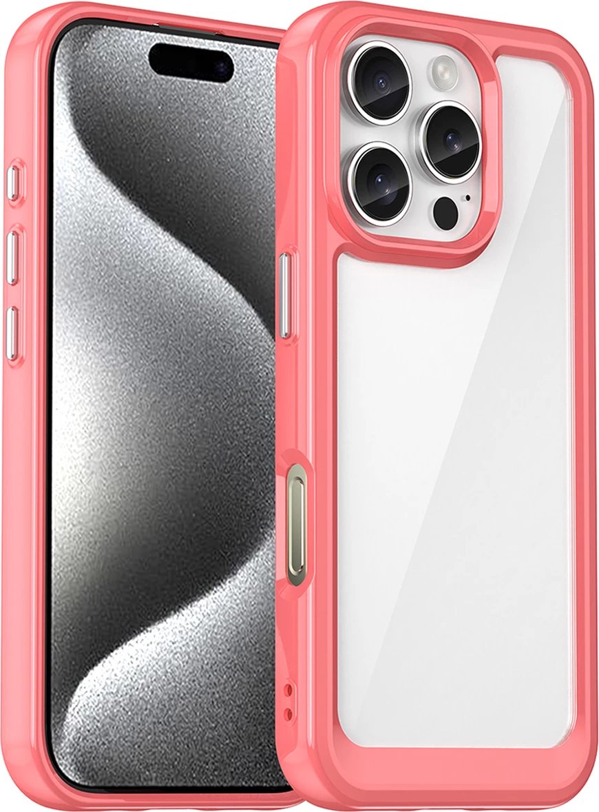 Mbështjellës Hurtel Outer Space Case për iPhone 16 Pro Max, TPU/PC, Kuqe