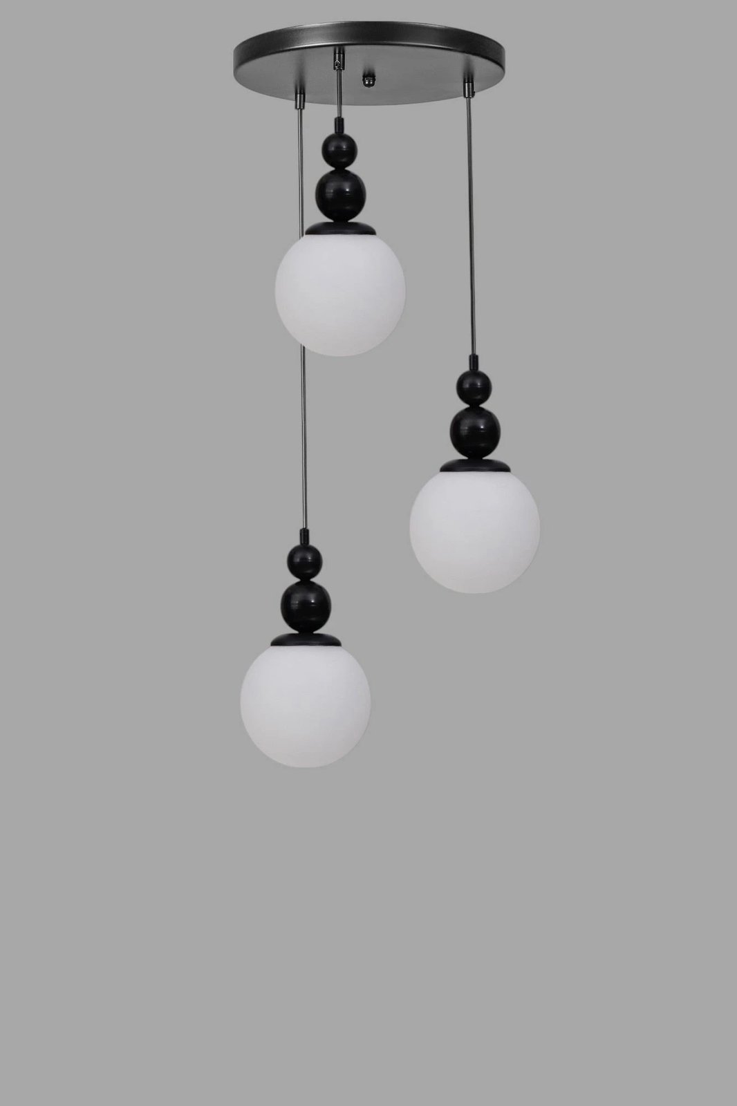 Llambadar Opviq, 9052-3, metal dhe qelq, e bardhë dhe e zezë