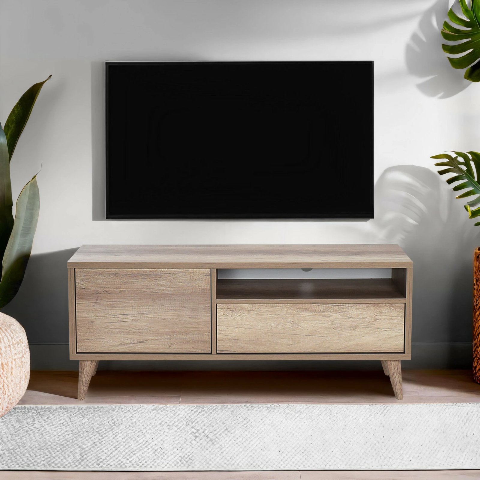 Komodë për TV Hanah Home, Tvr-311-Tt-1, ngjyrë arrë e çelët