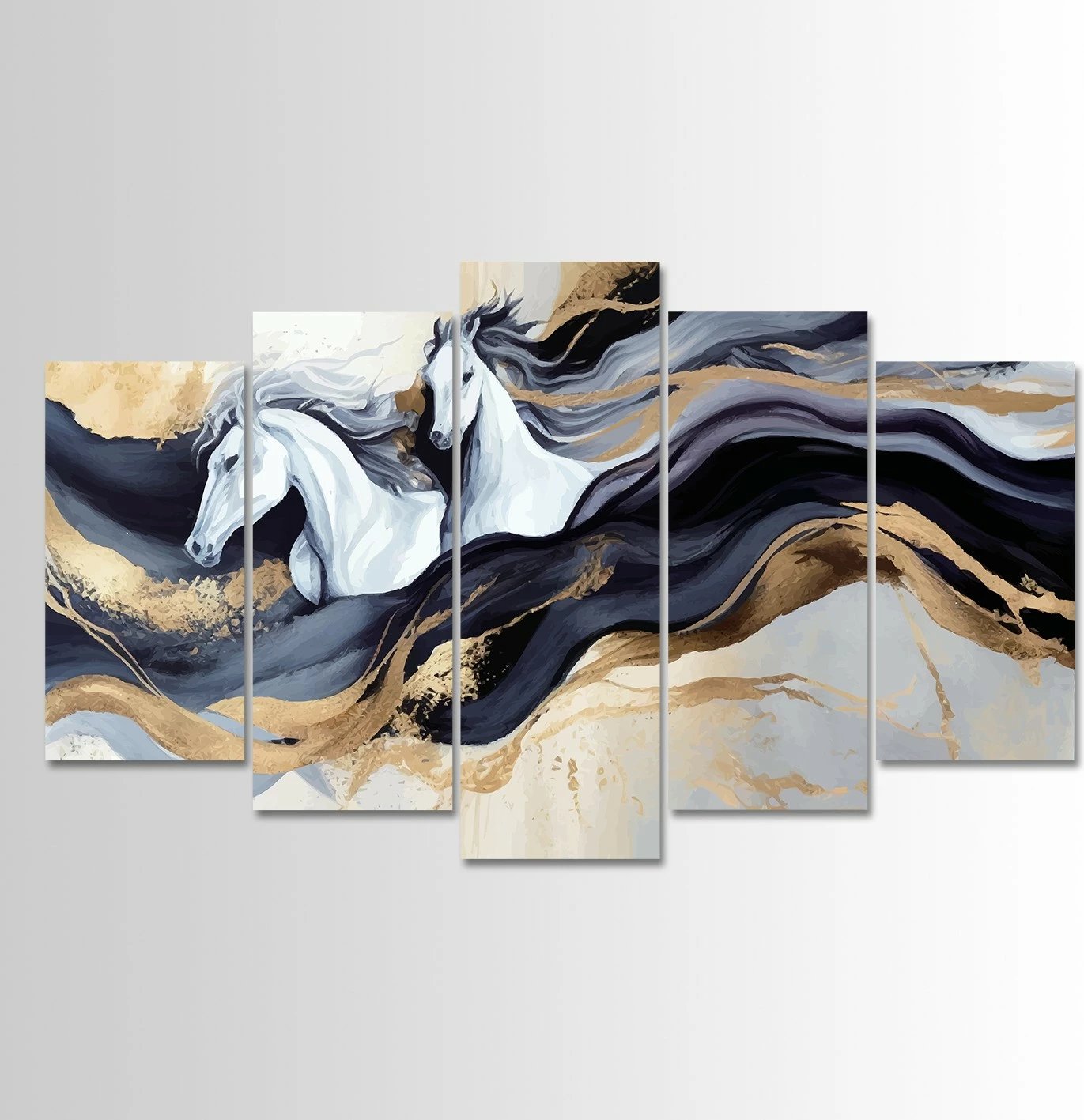 Pikturë dekorative MDF, 5 pjesë, Wallity, 5MDF4603_60100, 100x60cm