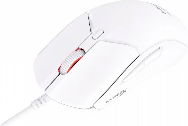 Maus HyperX Pulsefire Haste 2 6N0A8AA 26000 DPI, 8000 Hz, 6 butona, sensor optik, me kabëll USB, 53 g, RGB, i djathtë, i bardhë