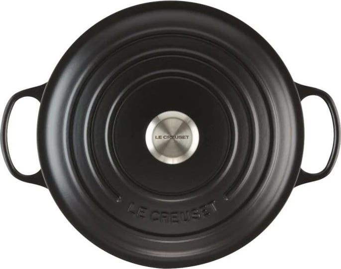 Kaserolë gize rrethore Le Creuset Signature, 26 cm, e zezë, 21177260000430