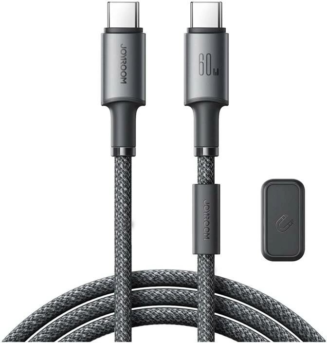 Kabllo USB-C në USB-C Joyroom S-A50, 1.2m, 60W, Gri