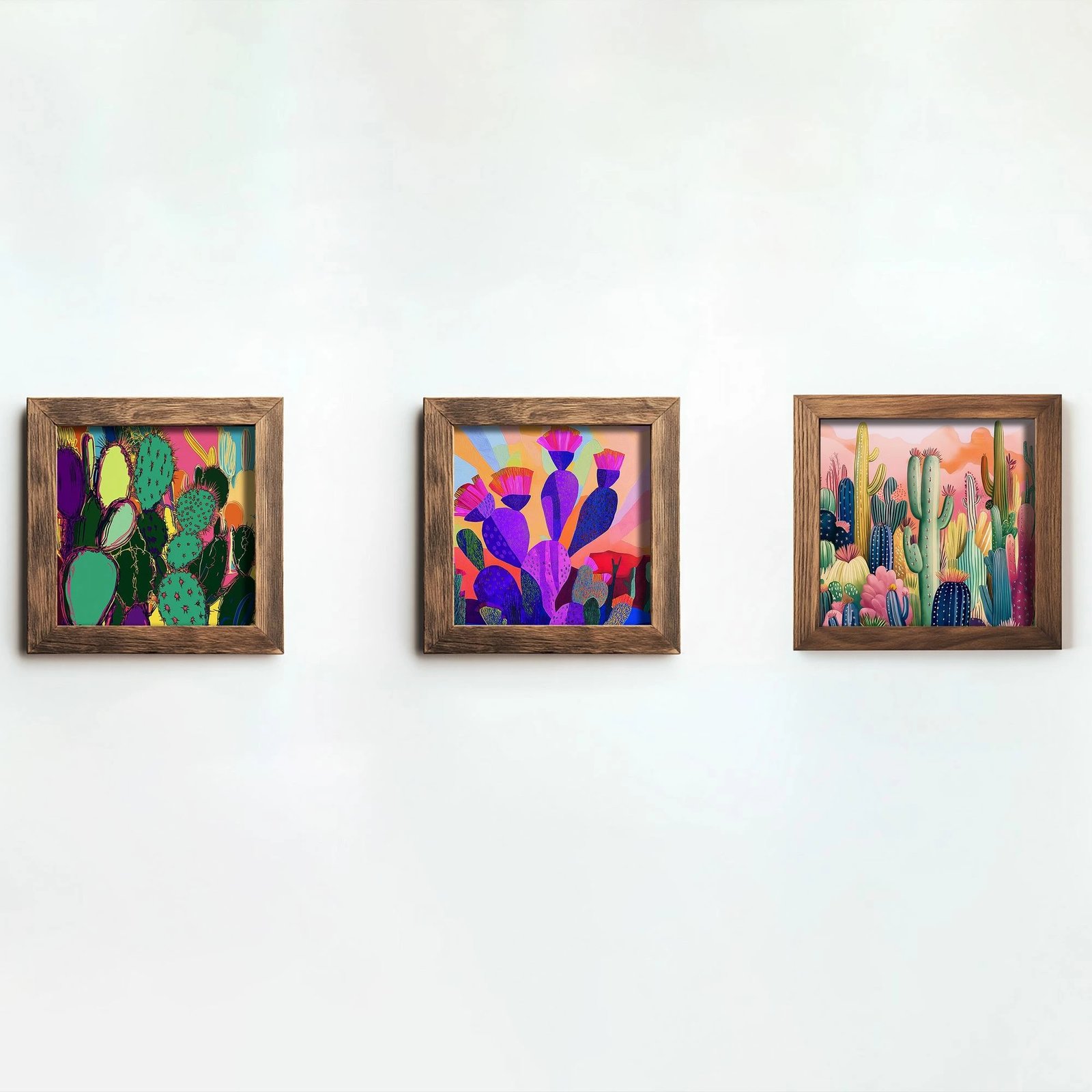 Pikturë dekorative me kornizë, MDF, set prej 3 copësh, Wallity, UKZM074