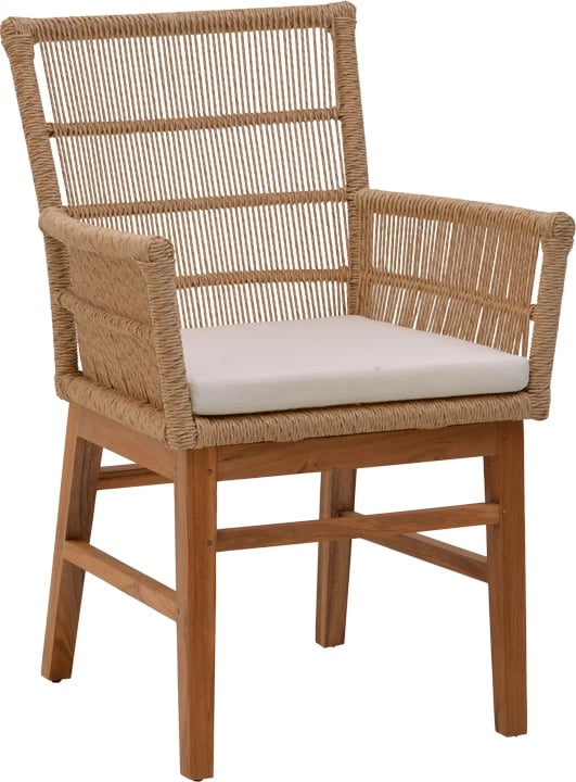 Set tavoline me karrige Inca-Kenda 5 copë, ngjyrë natyrale-bezhë, Φ120x75cm