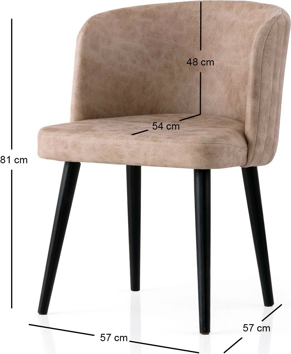 Set karrigesh (2 copë), Skye Decor, Zen - 4201 V2, ngjyrë e zezë dhe bezhë