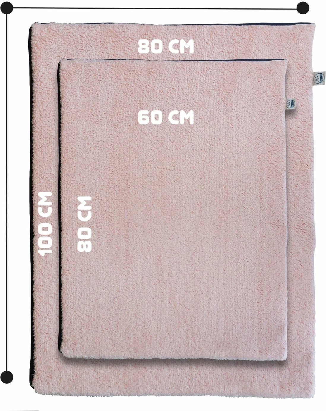 Shtrat për kafshë Paws & Whiskers, Easy Mat, 60x80, rozë