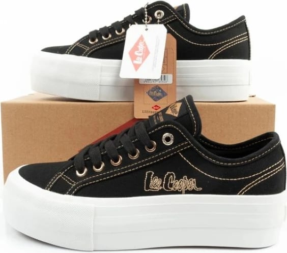 Atlete platforme për femra Lee Cooper, të zeza me të arta