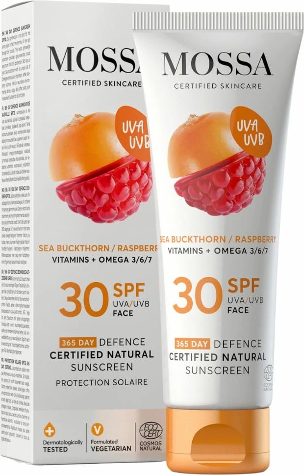 Krem për fytyrë për femra MOSSA Natural Sunscreen SPF30, 50ml