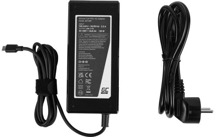 Adapter/inverter universal Green Cell AD140P, 130 W, e zezë