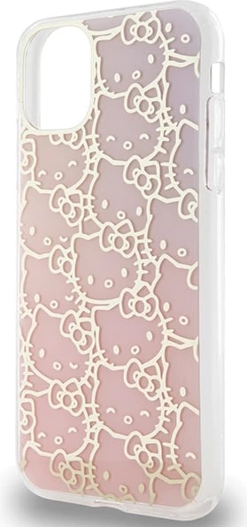 Mbështjellës Hello Kitty IML Gradient Electrop Crowded Kitty Head për iPhone 11/XR, Rozë
